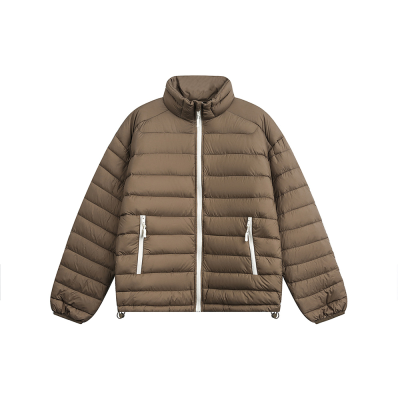 Unisex péřová bunda s výplní z bieleho kačacieho peria, obsah peria 86–90%, vonkajší nylon, podšívka polyester