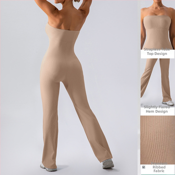 INWIKI moterų vienos dalies sportinis kombinezonas joga ir šokiams, 75% nailonas / 25% spandeksas, krūtinės pagalvėlė įtraukta, drėgmės sugeriantis audinys, nailonas, ruduo 2023