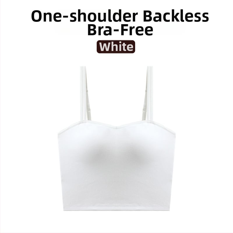 Dámske bavlnené tielko s vstavanými vypchávkami na prsiach, U-tvarovaný chrbát, 3/4 košíček, pevné dvojité ramienka