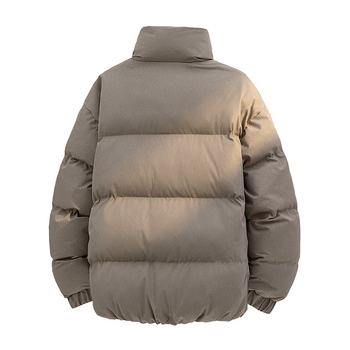 Pánska zimná bunda s perím, stojatý golier, zips vpredu, 650 plniace sily, 86–90% kačacieho peria, hrubý