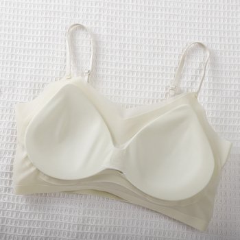 Lagani i tanki jednodijelni grudnjak s oblikovanim košaricama, bez čeličnih šipki, prozračan, bezšivan, puni košarica, fiksni dvostruki naramenice, stražnji Sling-back dizajn