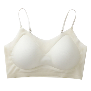 Lagani i tanki jednodijelni grudnjak s oblikovanim košaricama, bez čeličnih šipki, prozračan, bezšivan, puni košarica, fiksni dvostruki naramenice, stražnji Sling-back dizajn