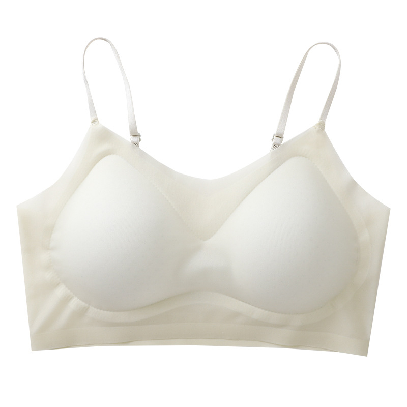 Lagani i tanki jednodijelni grudnjak s oblikovanim košaricama, bez čeličnih šipki, prozračan, bezšivan, puni košarica, fiksni dvostruki naramenice, stražnji Sling-back dizajn