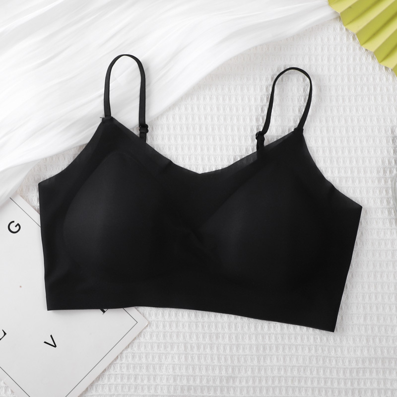 Lagani i tanki jednodijelni grudnjak s oblikovanim košaricama, bez čeličnih šipki, prozračan, bezšivan, puni košarica, fiksni dvostruki naramenice, stražnji Sling-back dizajn
