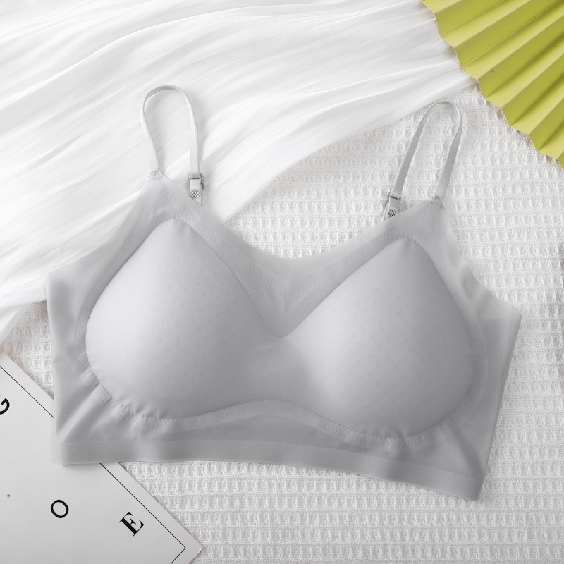 Lagani i tanki jednodijelni grudnjak s oblikovanim košaricama, bez čeličnih šipki, prozračan, bezšivan, puni košarica, fiksni dvostruki naramenice, stražnji Sling-back dizajn