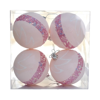 Kalėdinė papuošimo kamuolė — plastikinė, modernus minimalistinis stilius, elektroplatininio paviršiaus danga, prekinis ženklas Yoyo