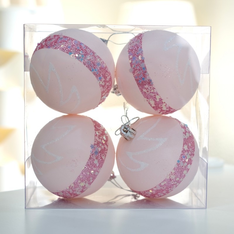 Kalėdinė papuošimo kamuolė — plastikinė, modernus minimalistinis stilius, elektroplatininio paviršiaus danga, prekinis ženklas Yoyo