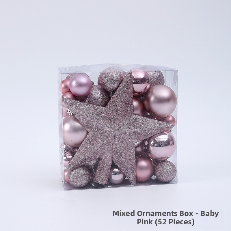 Kalėdinė papuošimo kamuolė — plastikinė, modernus minimalistinis stilius, elektroplatininio paviršiaus danga, prekinis ženklas Yoyo