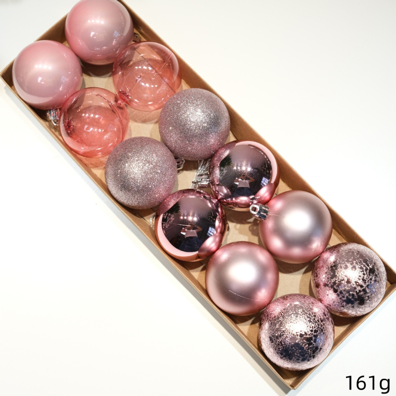 Kalėdinė papuošimo kamuolė — plastikinė, modernus minimalistinis stilius, elektroplatininio paviršiaus danga, prekinis ženklas Yoyo