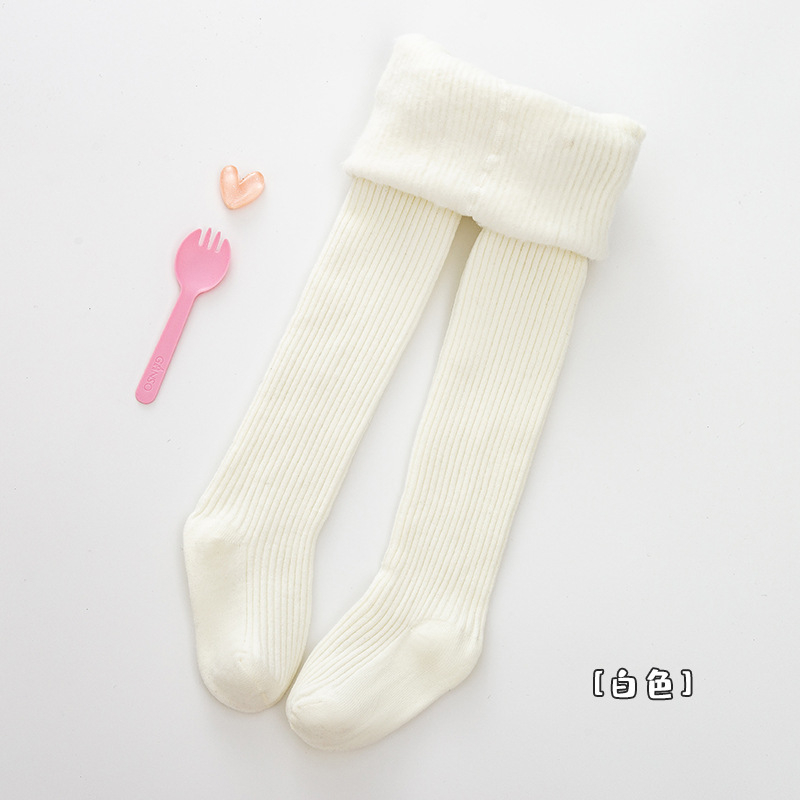 Colanți-romper pentru copii, căptuți cu fleece la interior, material bumbac-nylon, grosime medie, pentru toamnă, vârsta 1-3 ani