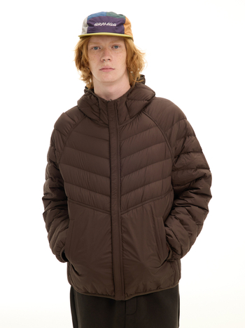 Prešívaná bunda zo husieho sypu 86-90% obsahu, kapucňa, vetruodolná a studená, polyesterová tkanina, voľný strih, zimné mestské nosenie