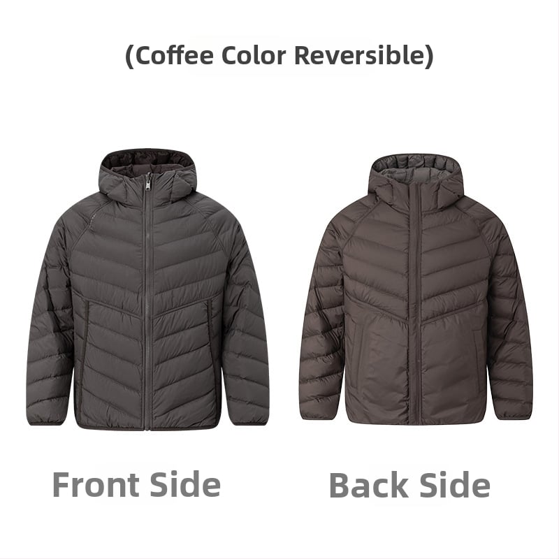 Prešívaná bunda zo husieho sypu 86-90% obsahu, kapucňa, vetruodolná a studená, polyesterová tkanina, voľný strih, zimné mestské nosenie