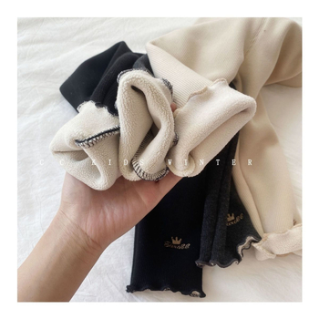 Dievčenské nohavice z cordury s fleecovou podšívkou, vysoký pás, 80% bavlna, vhodné na jeseň a zimu