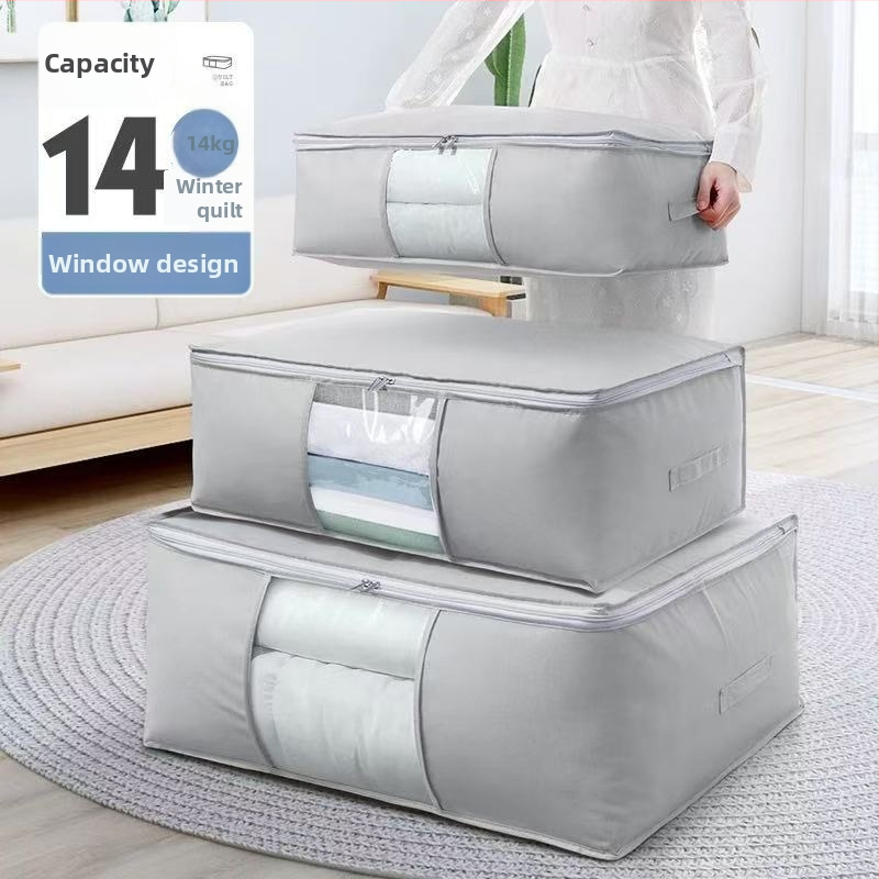 Taška na skladovanie paplónov, kubický tvar, z netkanej tkaniny, multifunkčné skladovanie do spálne