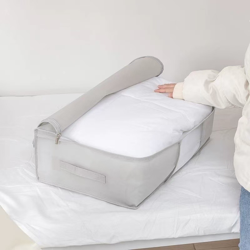 Taška na skladovanie paplónov, kubický tvar, z netkanej tkaniny, multifunkčné skladovanie do spálne