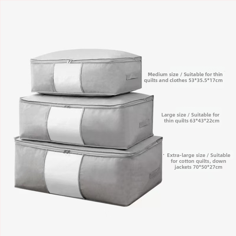 Taška na skladovanie paplónov, kubický tvar, z netkanej tkaniny, multifunkčné skladovanie do spálne