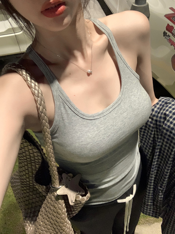 Sieviešu jogas tops ar krūšu spilventiņu, Sling stils, Slim fit, Viskoze šķiedra 95%+, Spandex <30%, augsta elastība, plecu siksnas Y formā