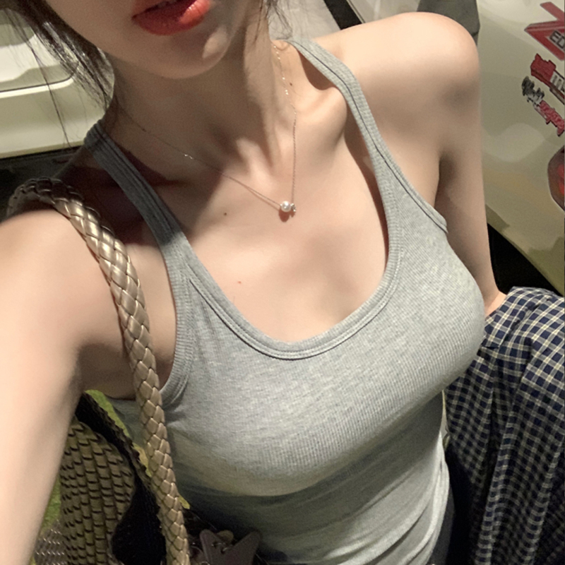 Moterų jogos viršūnė su krūtinės įdėklu, Sling stilius, Slim fit, Viskozė 95%+, Spandeksas <30%, aukšta elastingumas, pečių dirželiai Y formos