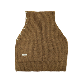 Unisex pamučni warp-pleteni šal-kabanica s visokim ovratnikom i prorezom, jednobojna, zimska vanjska odjeća grije, Zima 2025