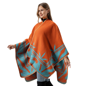 Șal feminin cu model floral, țesătură jacquard, fibră acrilică, pentru toate anotimpurile, stil pastoral, accesoriu decorativ