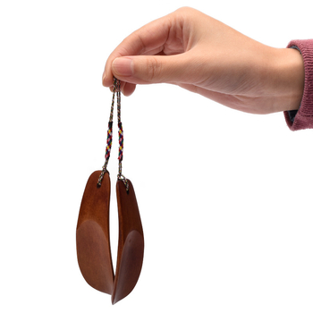 Medinė batų šaukštelis su virve – mini nešiojamas, modelis 137401279, medis, poliruota paviršius