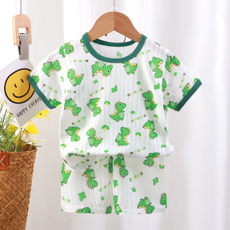 Gyermekeknek pamut alvóruha két részes szett, uniszex, 1–3 éveseknek, vékony anyag, nedvszívó