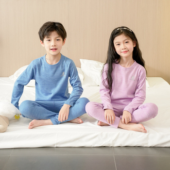 Σετ θερμικών εσωρούχων για παιδιά - Υφάσματα από πολυεστέρα (93,9%), μοτίβο καρτούν, κανονικού πάχους, στρογγυλός λαιμός, unisex, για παιδιά 3–8 ετών, διατηρεί τη θερμότητα το χειμώνα, την άνοιξη και το φθινόπωρο