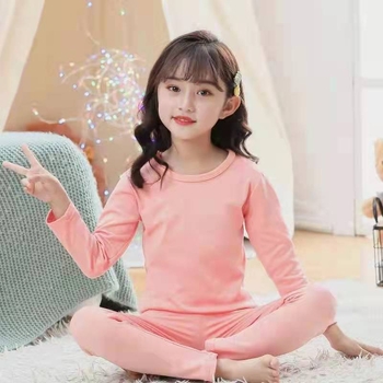 Dječji set termo donjeg rublja s automatskim zagrijavanjem – kationični poliester, extradebe 501–600 g/m², okrugli ovratnik, dugi rukavi, za uzrast 4–6 godina, unisex