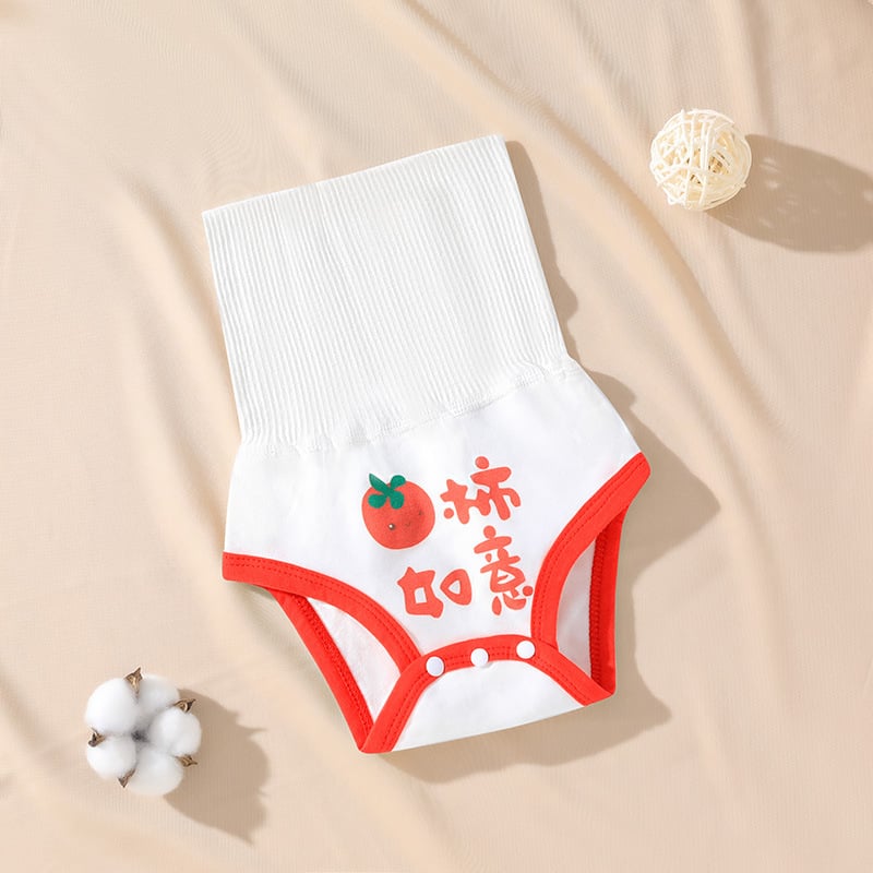 Bei Le Yi kūdikių 100% medvilnės aukštos juosmens pilvo apsaugos kelnaitės, naujagimiams, be siūlių