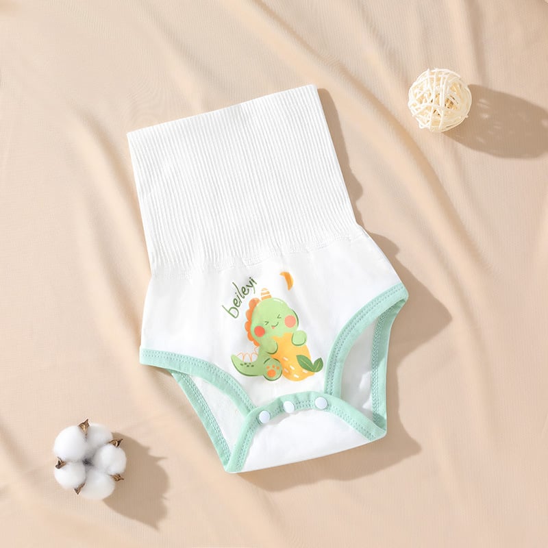Bei Le Yi kūdikių 100% medvilnės aukštos juosmens pilvo apsaugos kelnaitės, naujagimiams, be siūlių