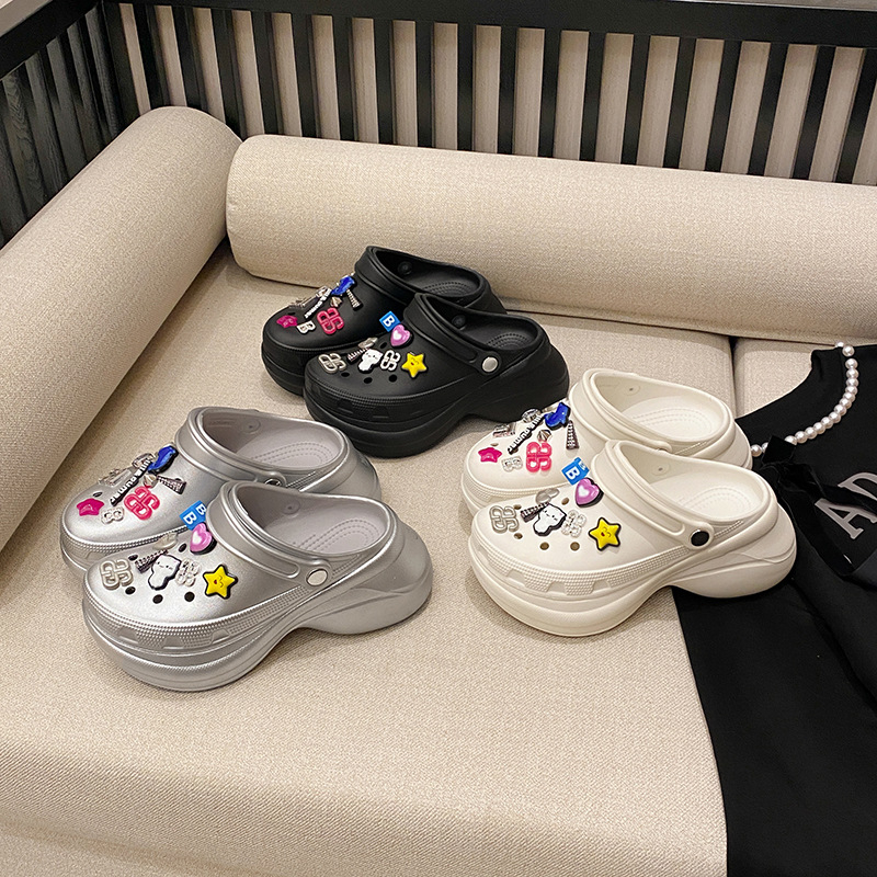 Papuci damă Crocs-style, talpă EVA de 9 mm, partea superioară EVA, confort ușor