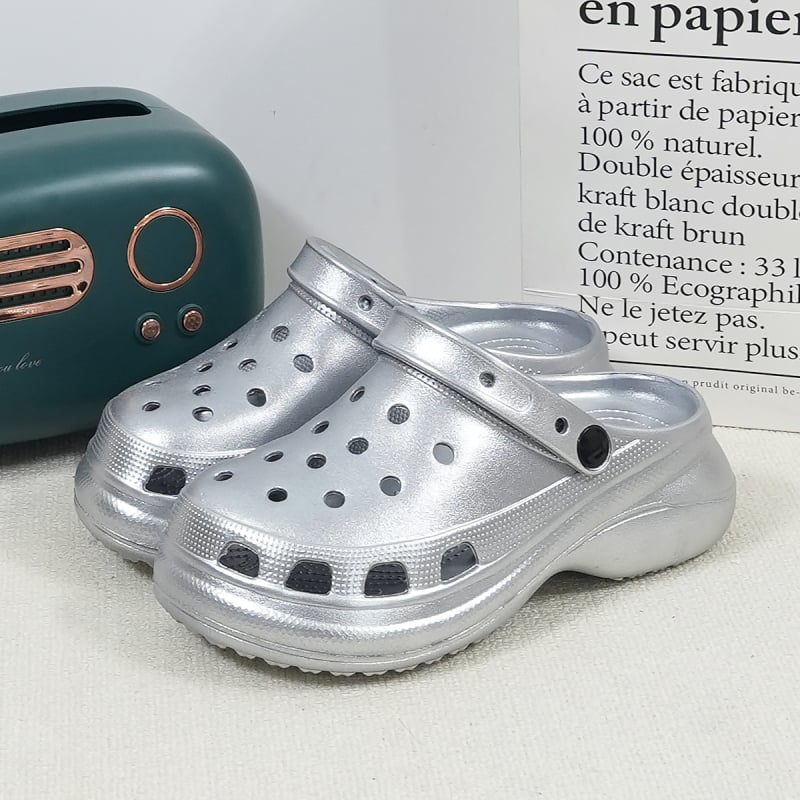 Neonice Crocs sandale za žene, EVA gornji dio i EVA đon, 5 cm debeli đon, vodootporne i protuklizne, injekcijsko oblikovanje
