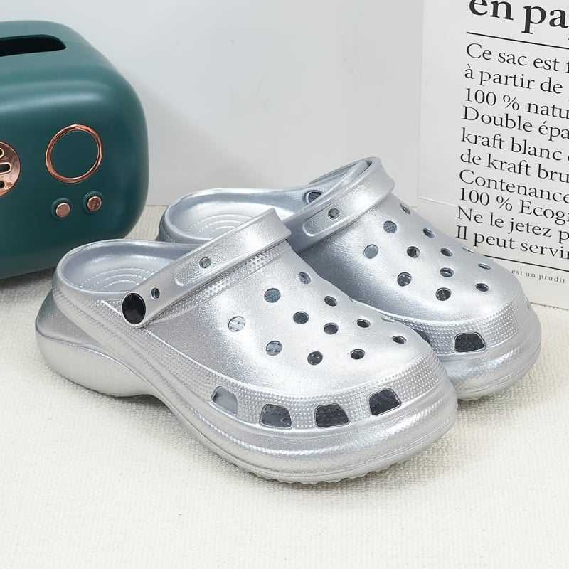 Neonice Crocs sandale za žene, EVA gornji dio i EVA đon, 5 cm debeli đon, vodootporne i protuklizne, injekcijsko oblikovanje