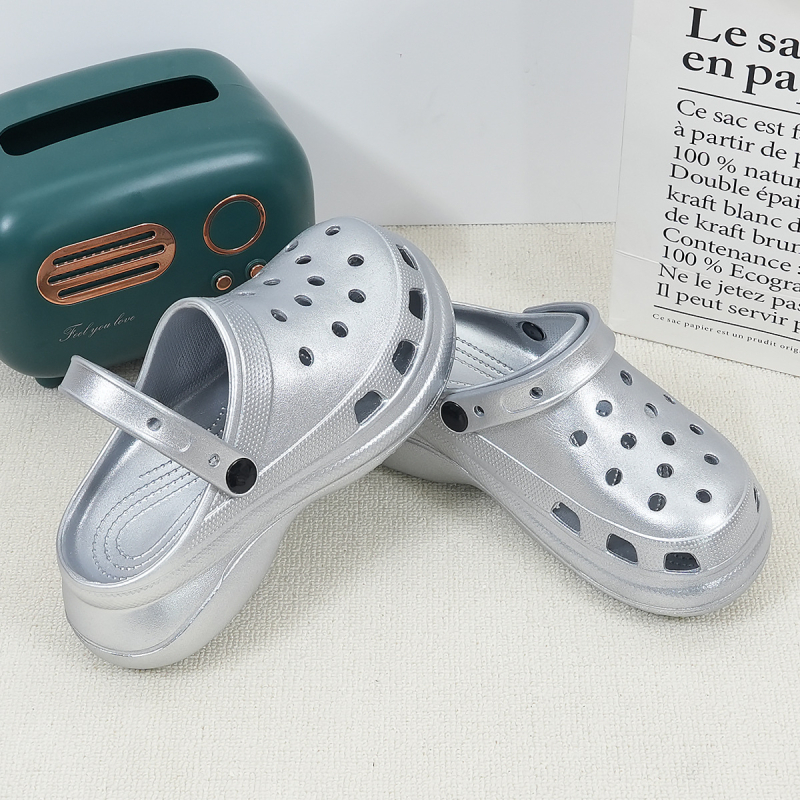 Neonice Crocs sandale za žene, EVA gornji dio i EVA đon, 5 cm debeli đon, vodootporne i protuklizne, injekcijsko oblikovanje