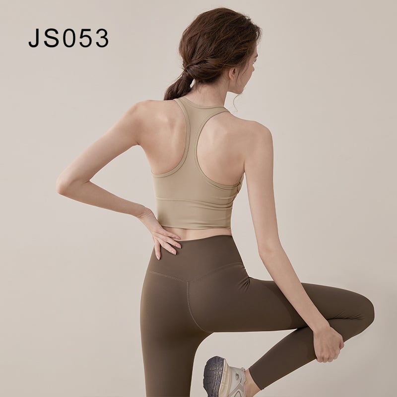 Dámsky bezrukávový fitness set — priedušný, rýchloschnúci materiál, 78% nylon, 22% elastan, na beh, jazdu na bicykli a jogu, leto 2025