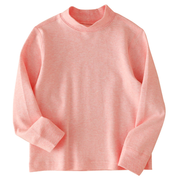 Детска памучна базова блуза с дълъг ръкав, кръгло деколте, brushed плат, 100% памук, A-клас, пролетно‑есенно облекло за деца над 8 г