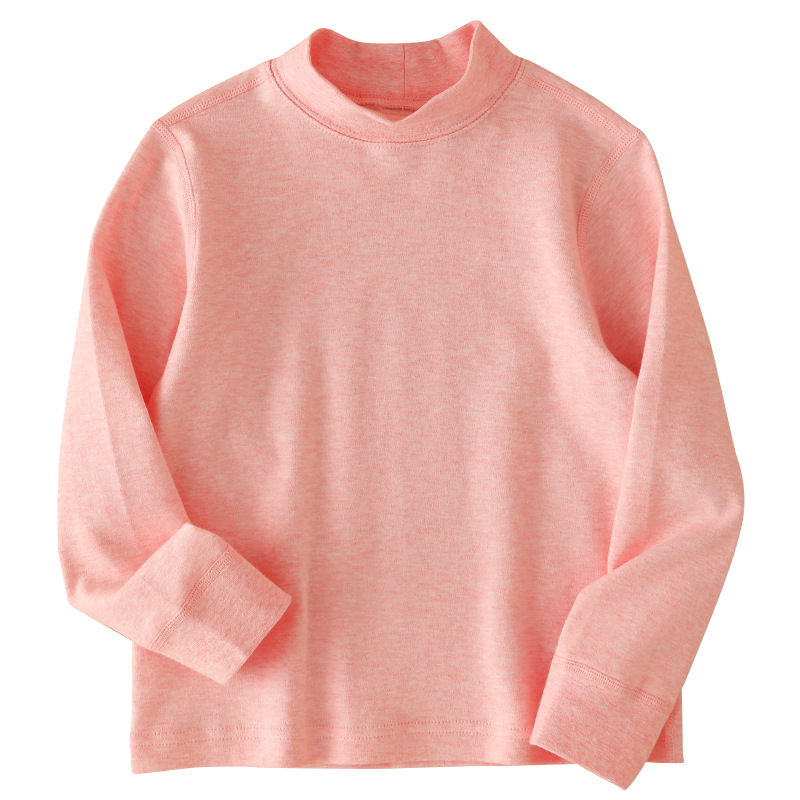 Детска памучна базова блуза с дълъг ръкав, кръгло деколте, brushed плат, 100% памук, A-клас, пролетно‑есенно облекло за деца над 8 г