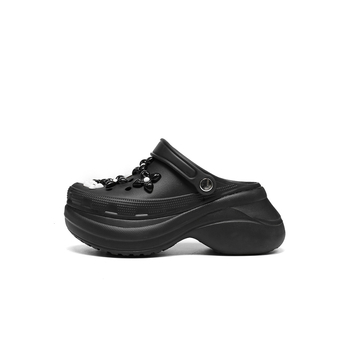 Γυναικείες παντόφλες EVA Crocs στιλ με παχιά σόλα 6 cm, κλειστό δάχτυλο, slip-on σαν σανδάλια