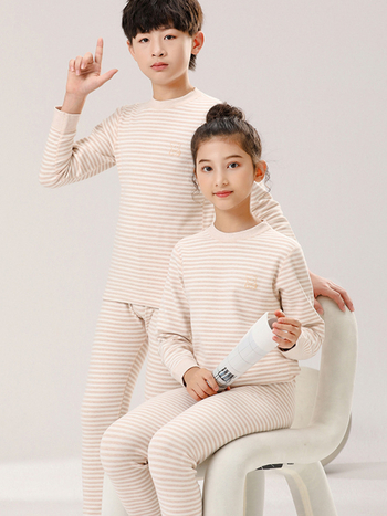 Set termic pentru copii, din bumbac, unisex, guler mediu, 95% bumbac, pentru copii 3–8 ani