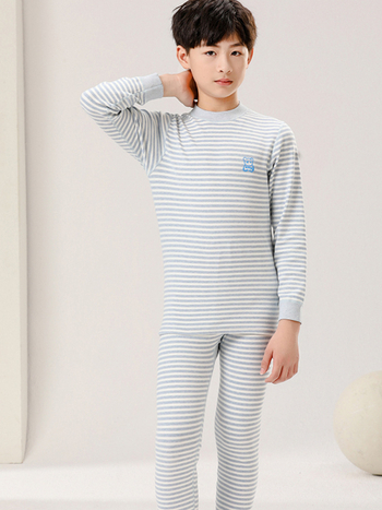 Set termic pentru copii, din bumbac, unisex, guler mediu, 95% bumbac, pentru copii 3–8 ani