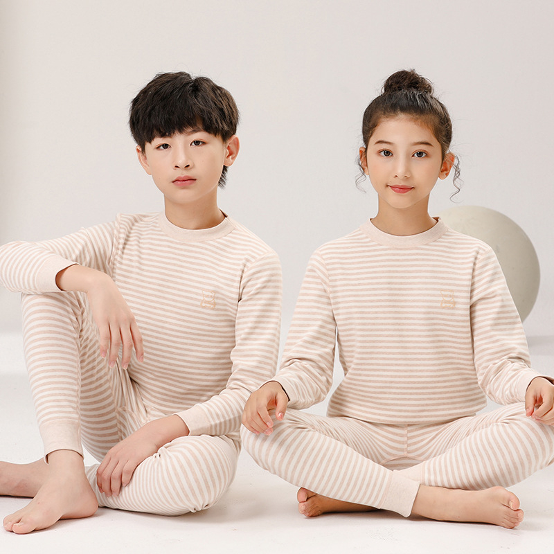 Set termic pentru copii, din bumbac, unisex, guler mediu, 95% bumbac, pentru copii 3–8 ani