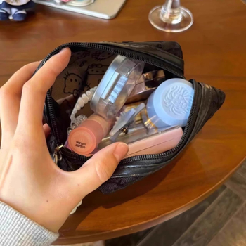 Torba za šminku - mrežasti materijal, kubični oblik, veliki model, prozračna, kompaktna za nošenje