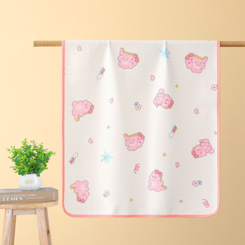 Zīdaiņu matrača paliktnis ar dubultu džakarda audumu, kokvilnas pamatmateriālu un TPU ūdensizturīgu slāni, karikatūras stilā, pielāgota apstrāde, pieejama privātā zīmola