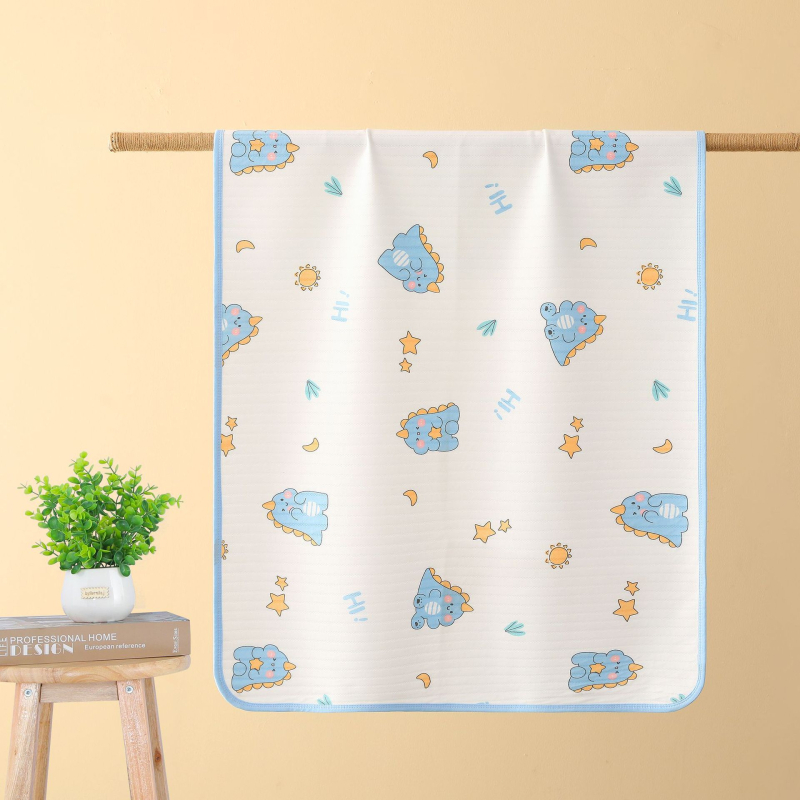 Zīdaiņu matrača paliktnis ar dubultu džakarda audumu, kokvilnas pamatmateriālu un TPU ūdensizturīgu slāni, karikatūras stilā, pielāgota apstrāde, pieejama privātā zīmola