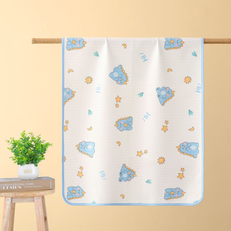 Zīdaiņu matrača paliktnis ar dubultu džakarda audumu, kokvilnas pamatmateriālu un TPU ūdensizturīgu slāni, karikatūras stilā, pielāgota apstrāde, pieejama privātā zīmola