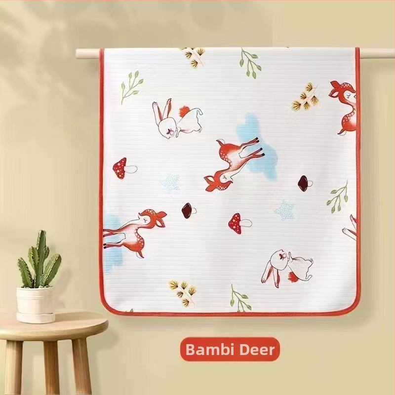 Zīdaiņu matrača paliktnis ar dubultu džakarda audumu, kokvilnas pamatmateriālu un TPU ūdensizturīgu slāni, karikatūras stilā, pielāgota apstrāde, pieejama privātā zīmola