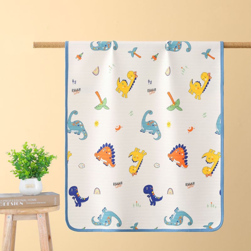 Zīdaiņu matrača paliktnis ar dubultu džakarda audumu, kokvilnas pamatmateriālu un TPU ūdensizturīgu slāni, karikatūras stilā, pielāgota apstrāde, pieejama privātā zīmola