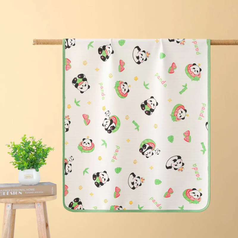 Zīdaiņu matrača paliktnis ar dubultu džakarda audumu, kokvilnas pamatmateriālu un TPU ūdensizturīgu slāni, karikatūras stilā, pielāgota apstrāde, pieejama privātā zīmola