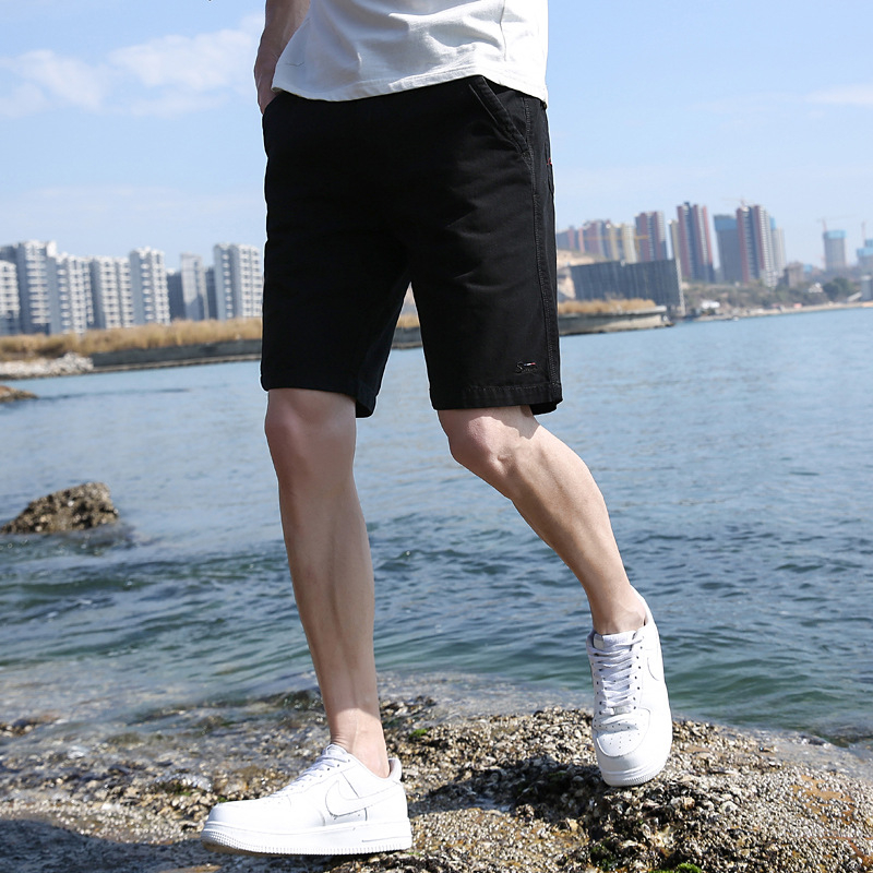 Κλασικά βαμβακερά σορτς, μεσαία μέση, ίσιο κόψιμο, τσέπες, ιαπωνο-κορεατικό στυλ ανάπαυσης