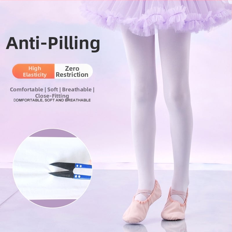 Dječje baletne tajice s neklizajućim gripom – prozračne, tanke, visoka elastičnost, spandeks-pamuk mješavina